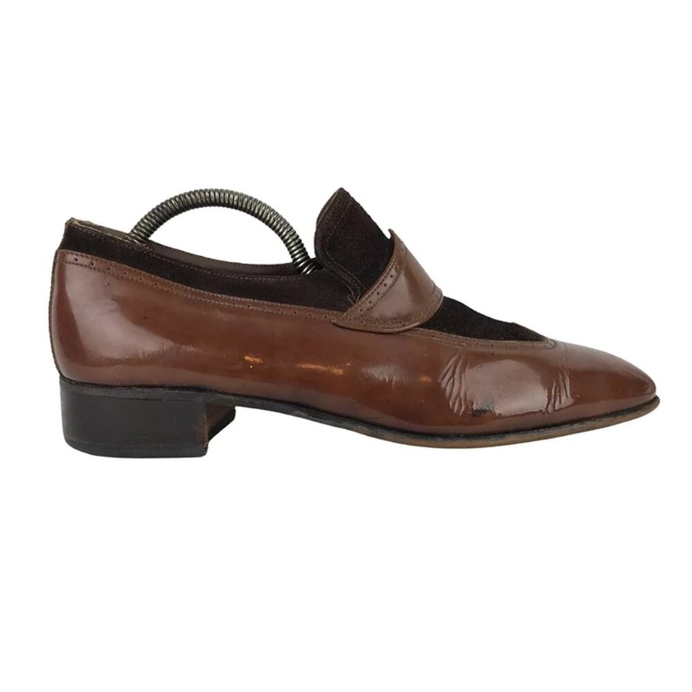 Bostonians Mens Brown Leather Round Toe Slip On Casual Dress Shoes Size US 9‎